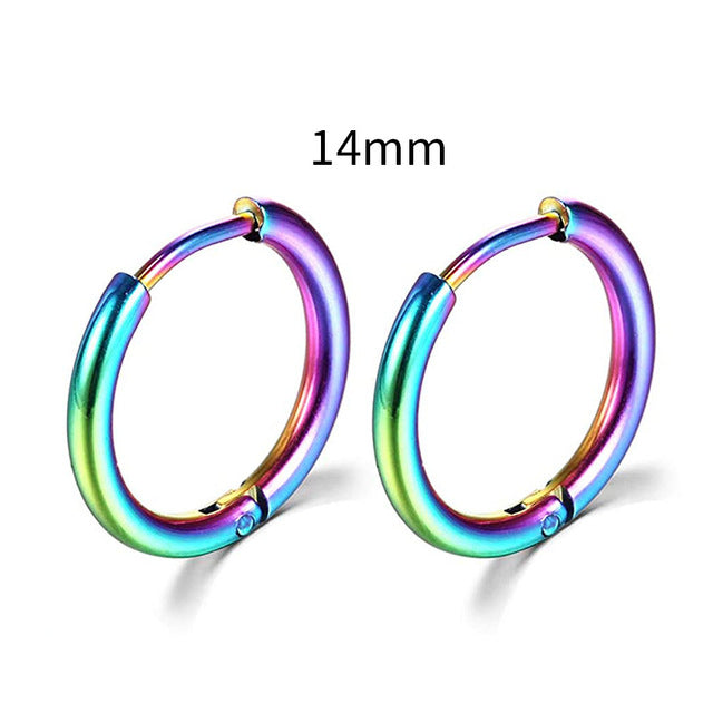 2025 New Simple Stainless Steel Gold Small Earrings Cartilage Ear Piercing Jewelry